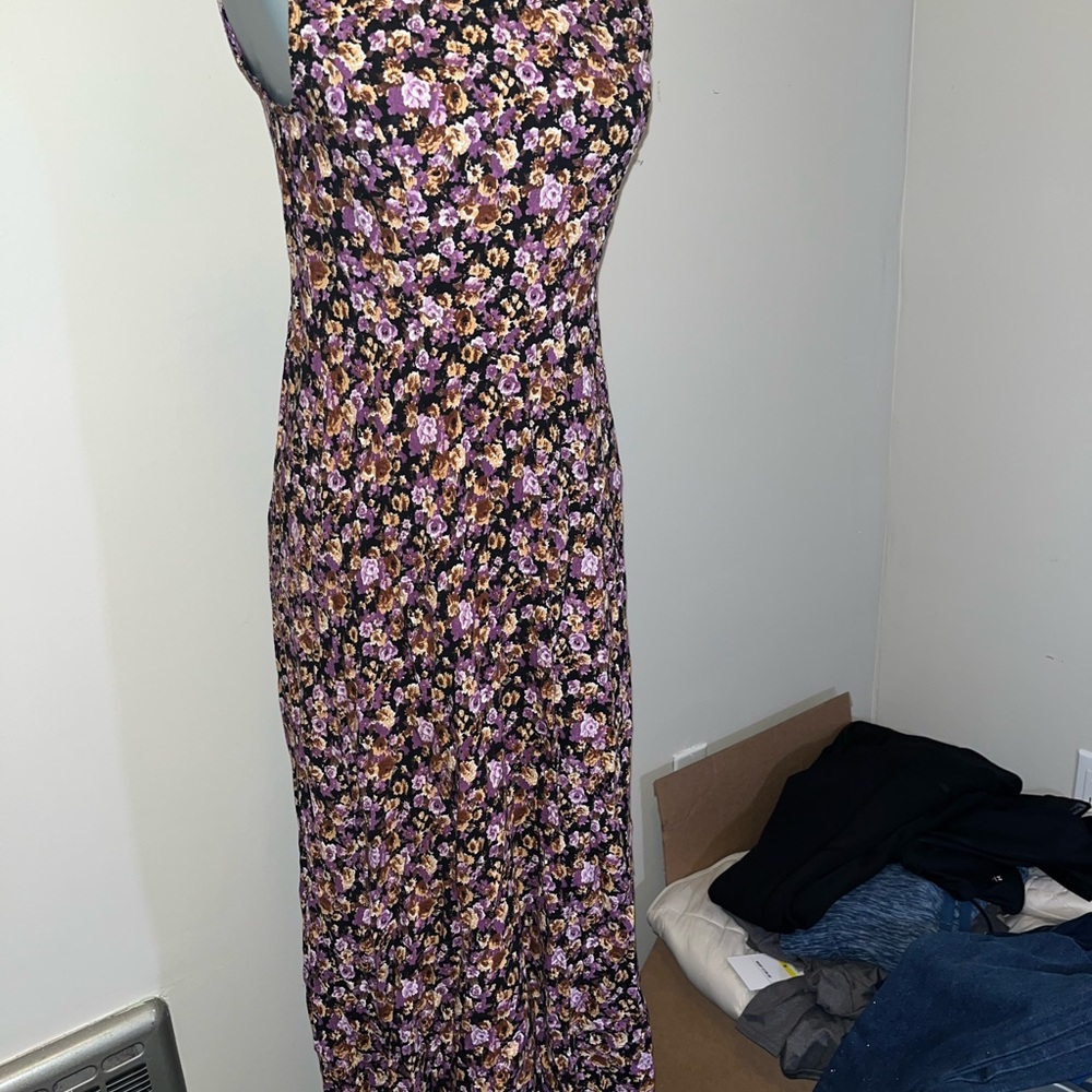 Vintage All That Jazz ankle Dress Women Black Floral Sleeveless Scoop Ne… - Picture 2 of 9